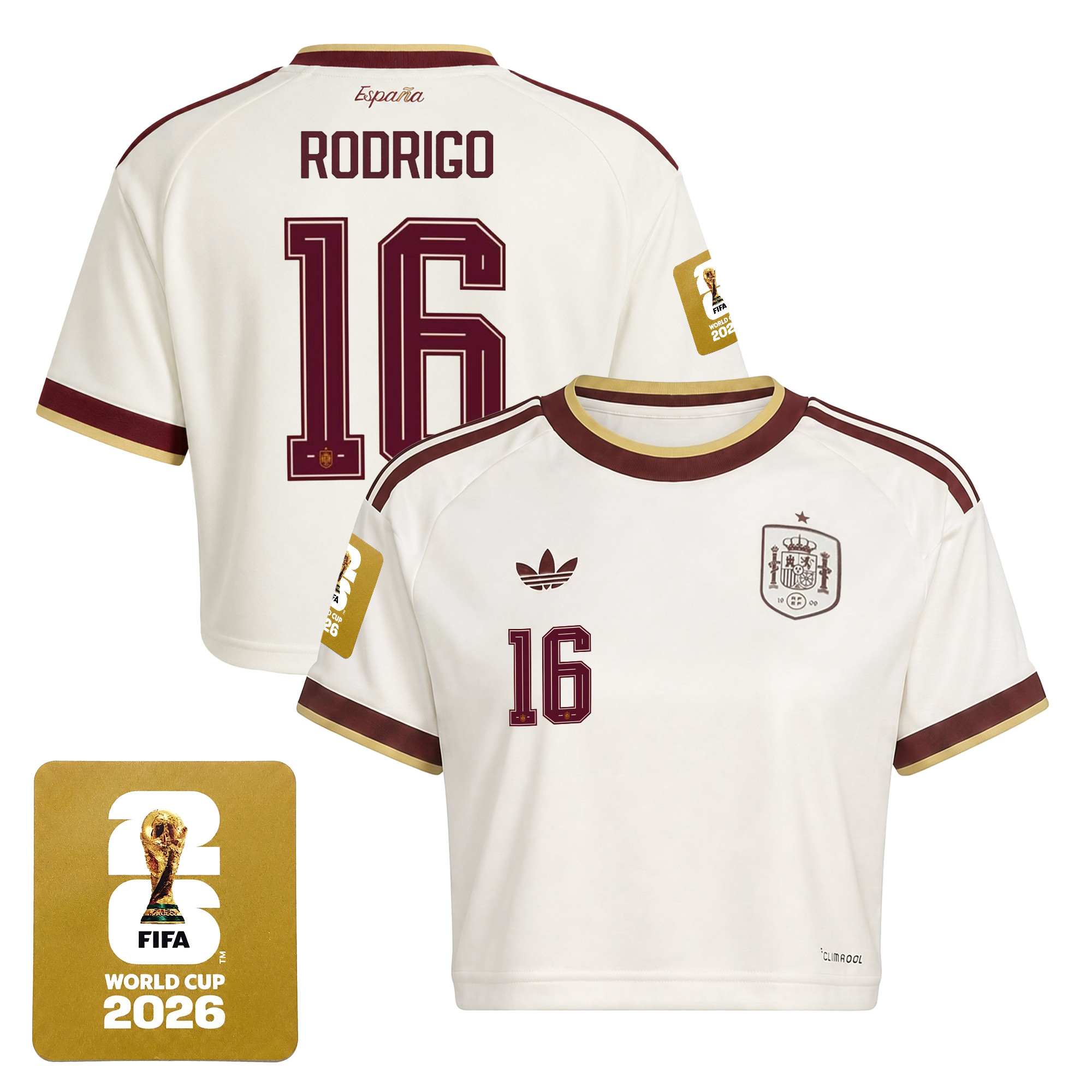 Women's Spain 2026 World Cup Crop Top Jersey - Image 3