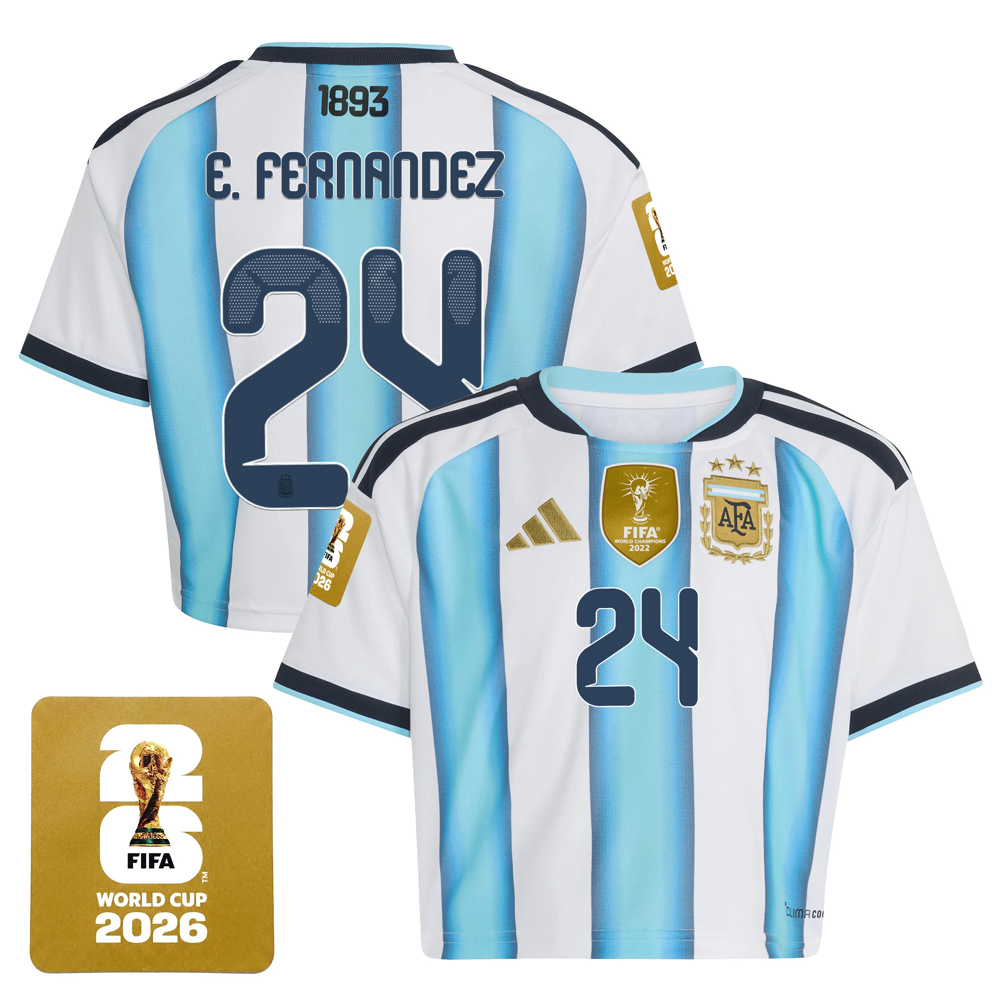 Women's Argentina 2026 World Cup Crop Top Jersey - Image 4