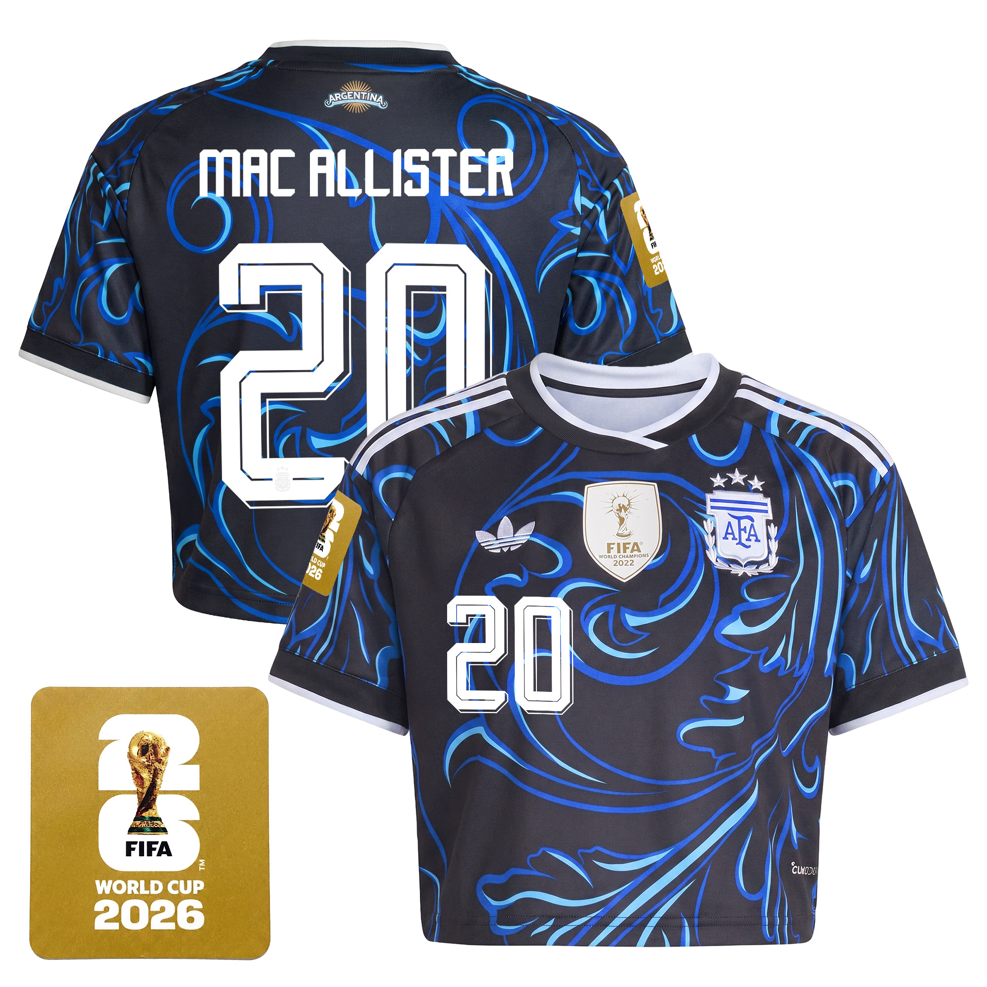 Women's Argentina 2026 World Cup Crop Top Jersey - Image 12