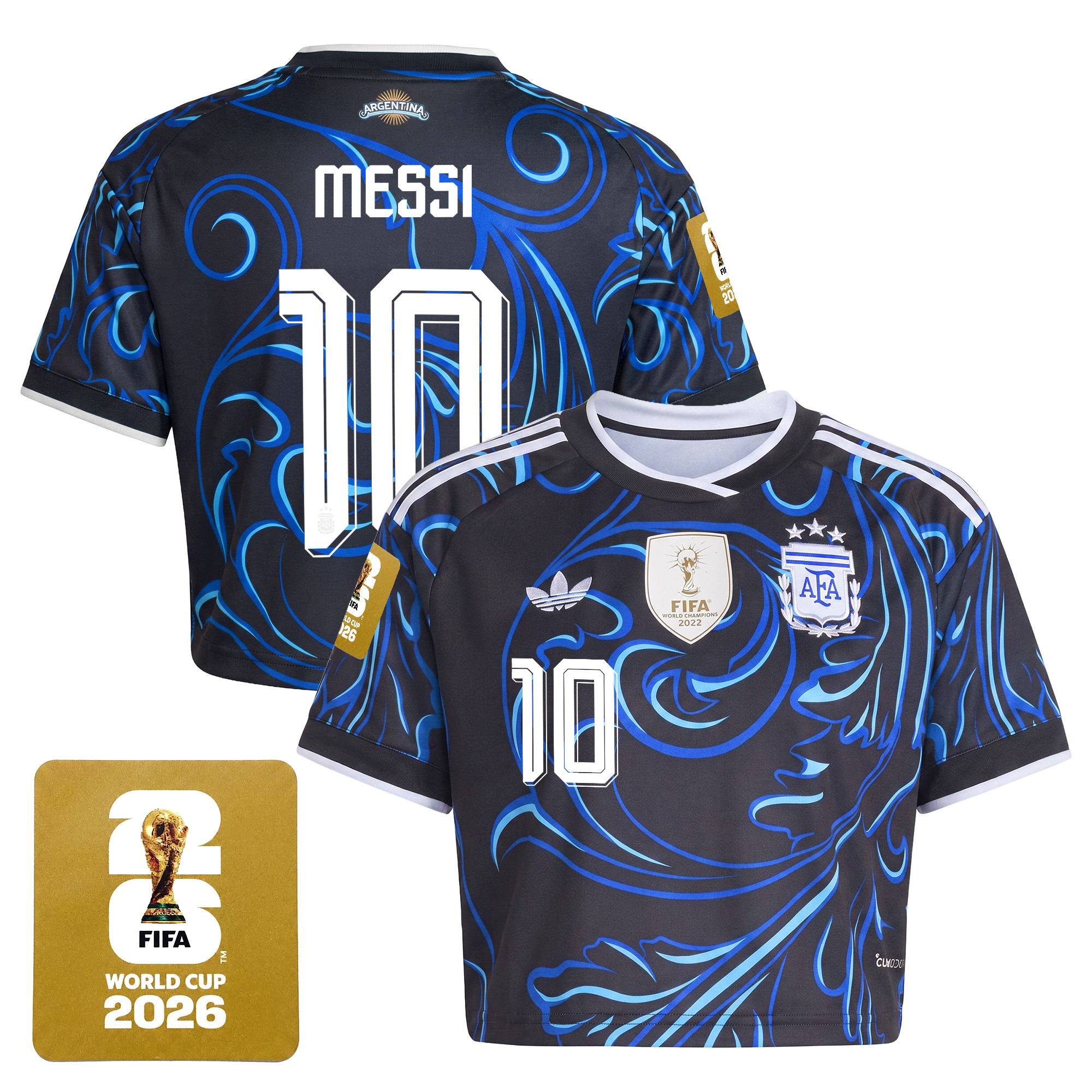 Women's Argentina 2026 World Cup Crop Top Jersey - Image 8
