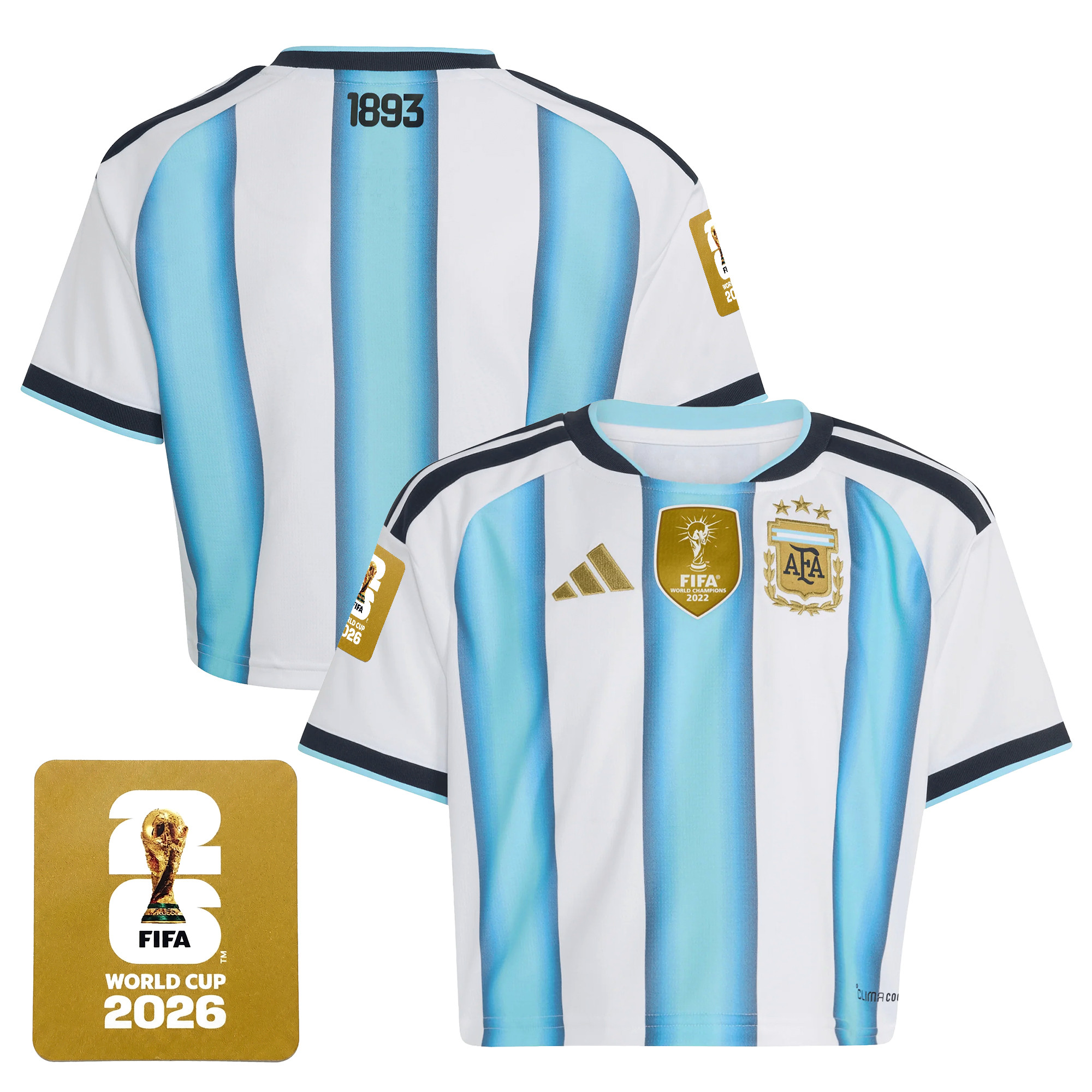 Women's Argentina 2026 World Cup Crop Top Jersey - Image 7