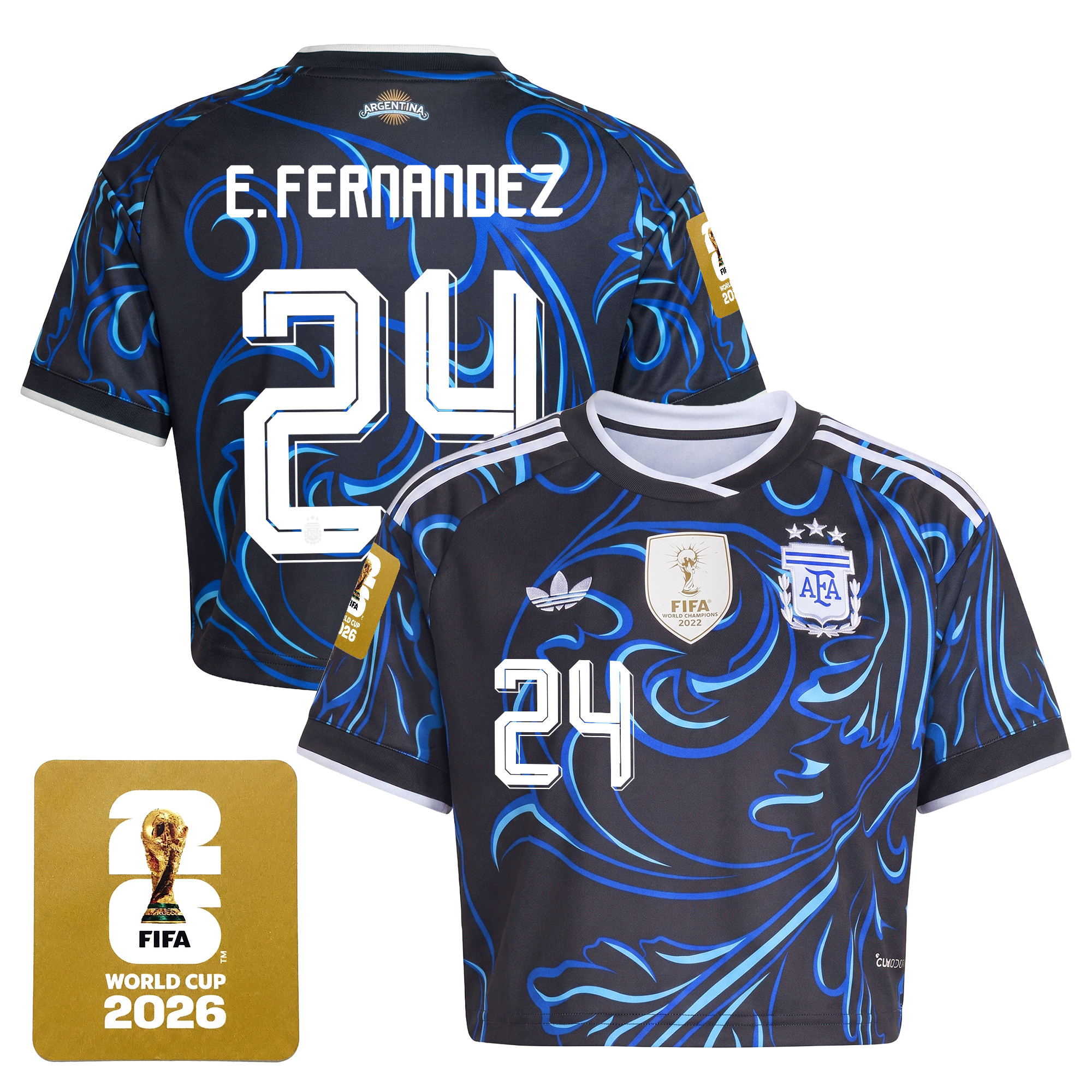 Women's Argentina 2026 World Cup Crop Top Jersey - Image 11