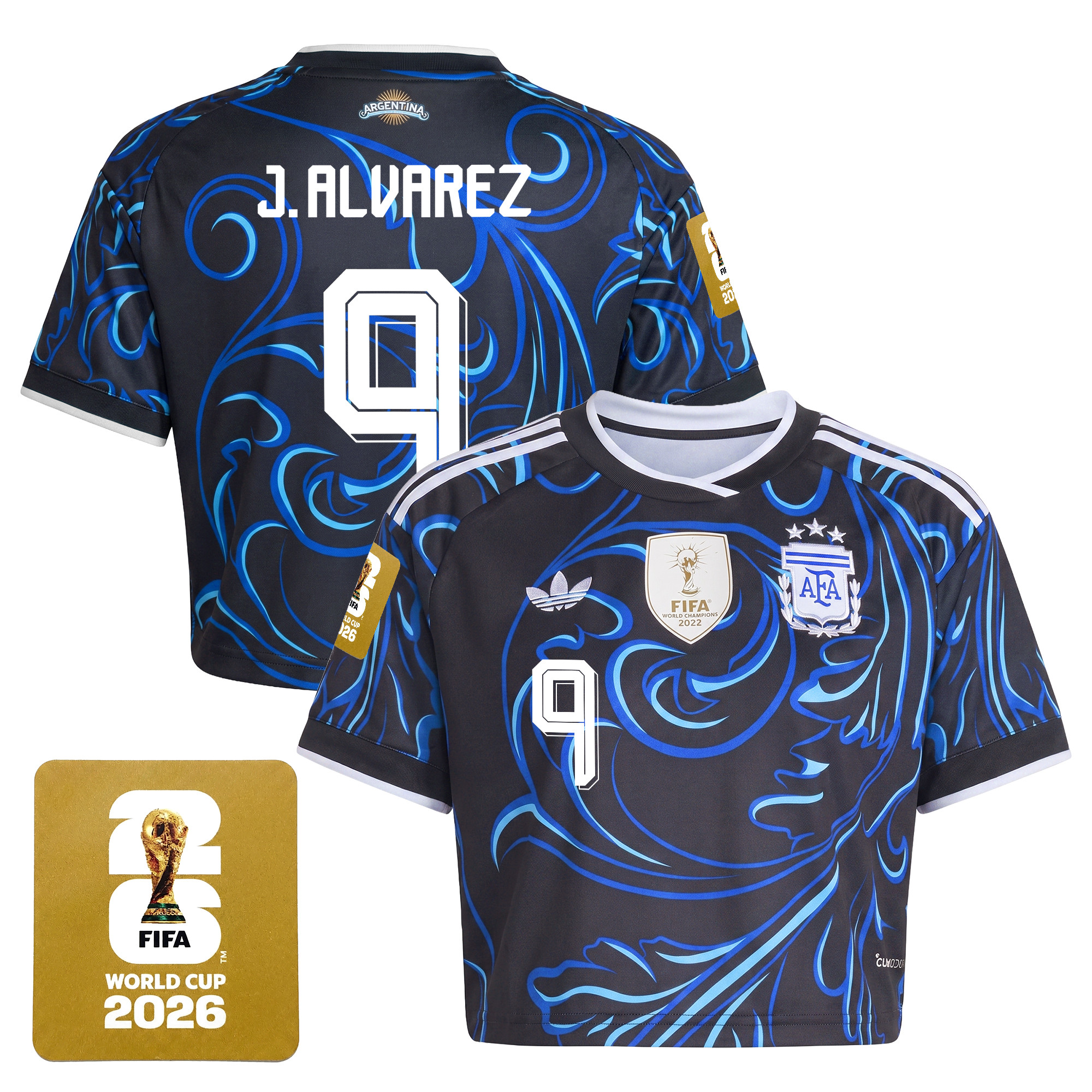Women's Argentina 2026 World Cup Crop Top Jersey - Image 10