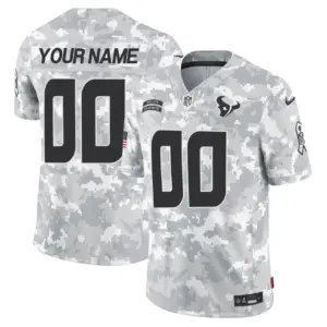 Houston Texans 2024 Salute to Service Vapor Limited Custom Jersey - Arctic Camo - All Stitched