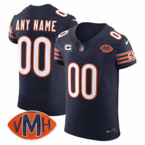 Chicago Bears Navy Custom Vapor Elite Jersey - All Stitched