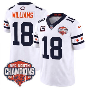 Men’s Chicago Bears NFC 2025 Champions Patch Vapor Jersey – All Stitched