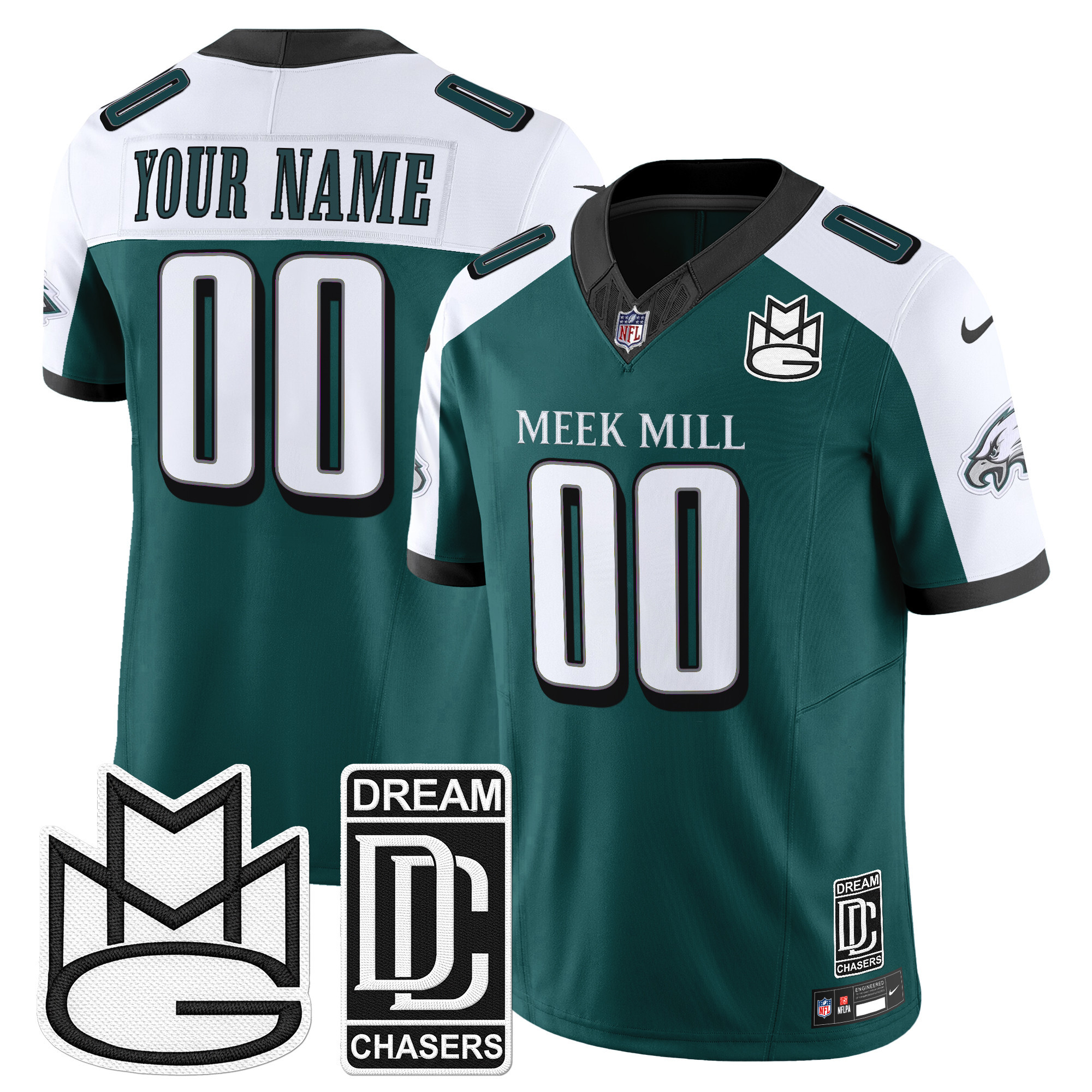 Philadelphia Eagles x Meek Mill Vapor Limited Custom Jersey - All Stitched - Image 5
