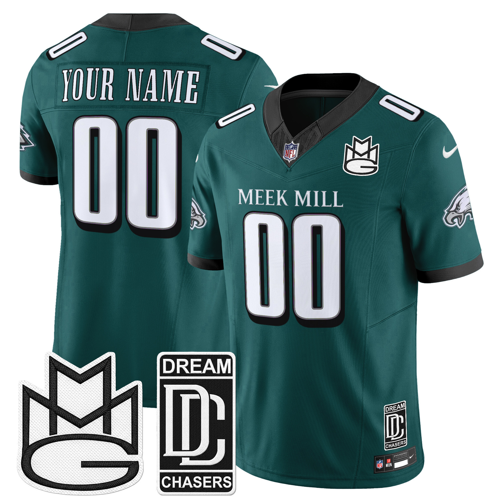 Philadelphia Eagles x Meek Mill Vapor Limited Custom Jersey - All Stitched - Image 3