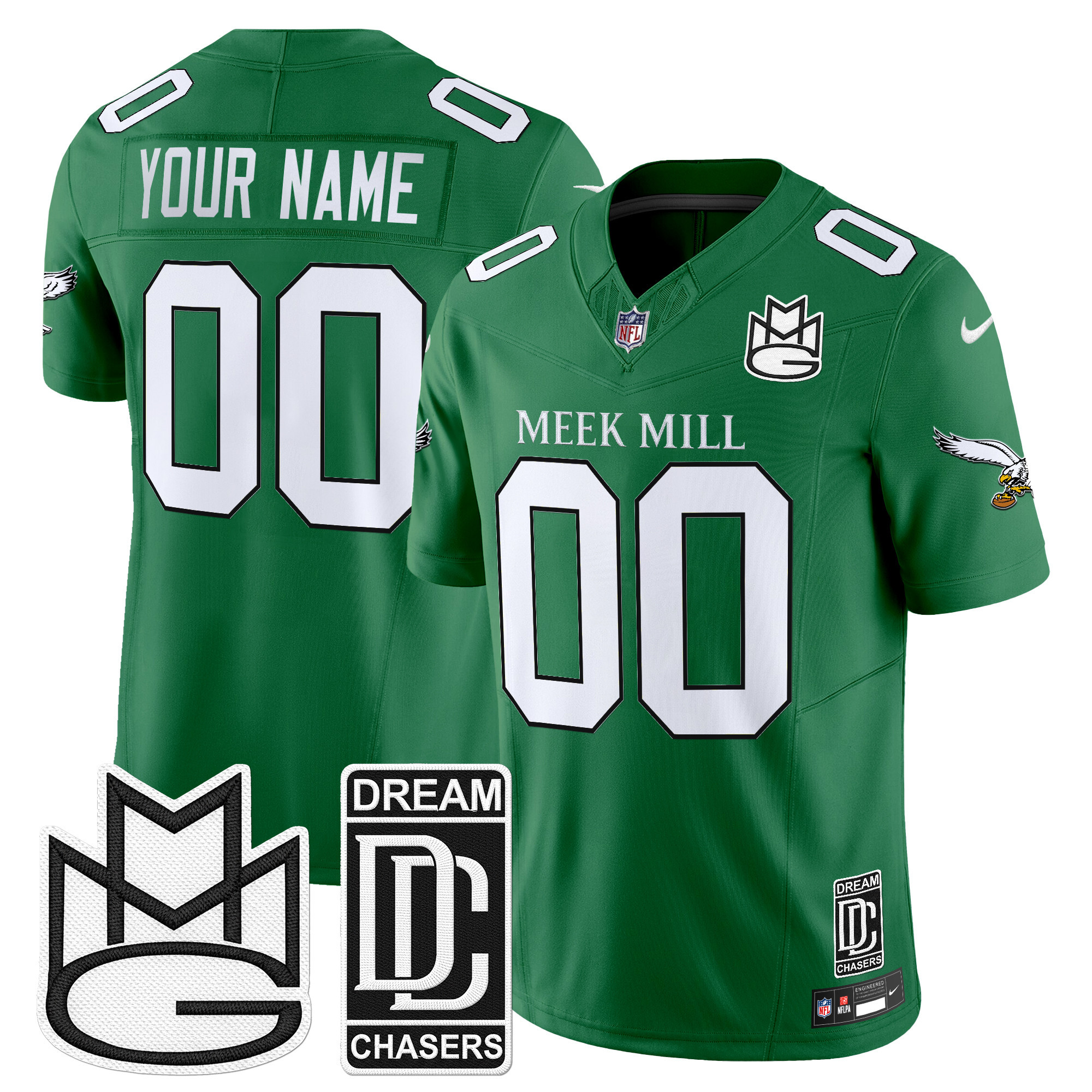 Philadelphia Eagles x Meek Mill Vapor Limited Custom Jersey - All Stitched - Image 6