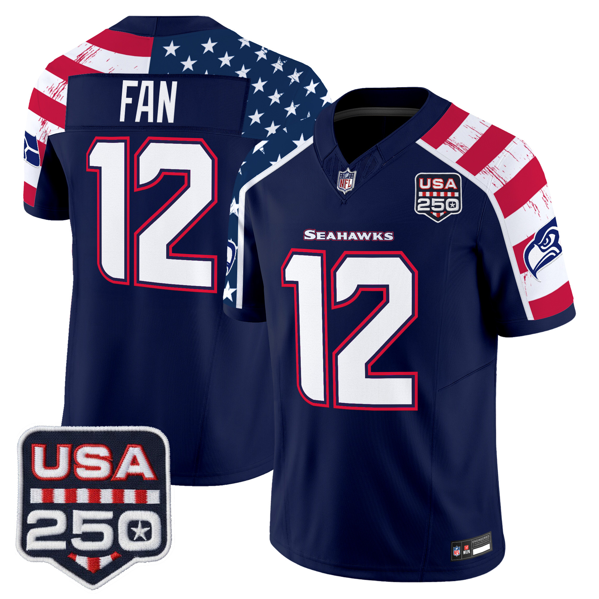 Seattle Seahawks "America 250 Edition" Vapor Limited Jersey V2 - Stitched - Image 9