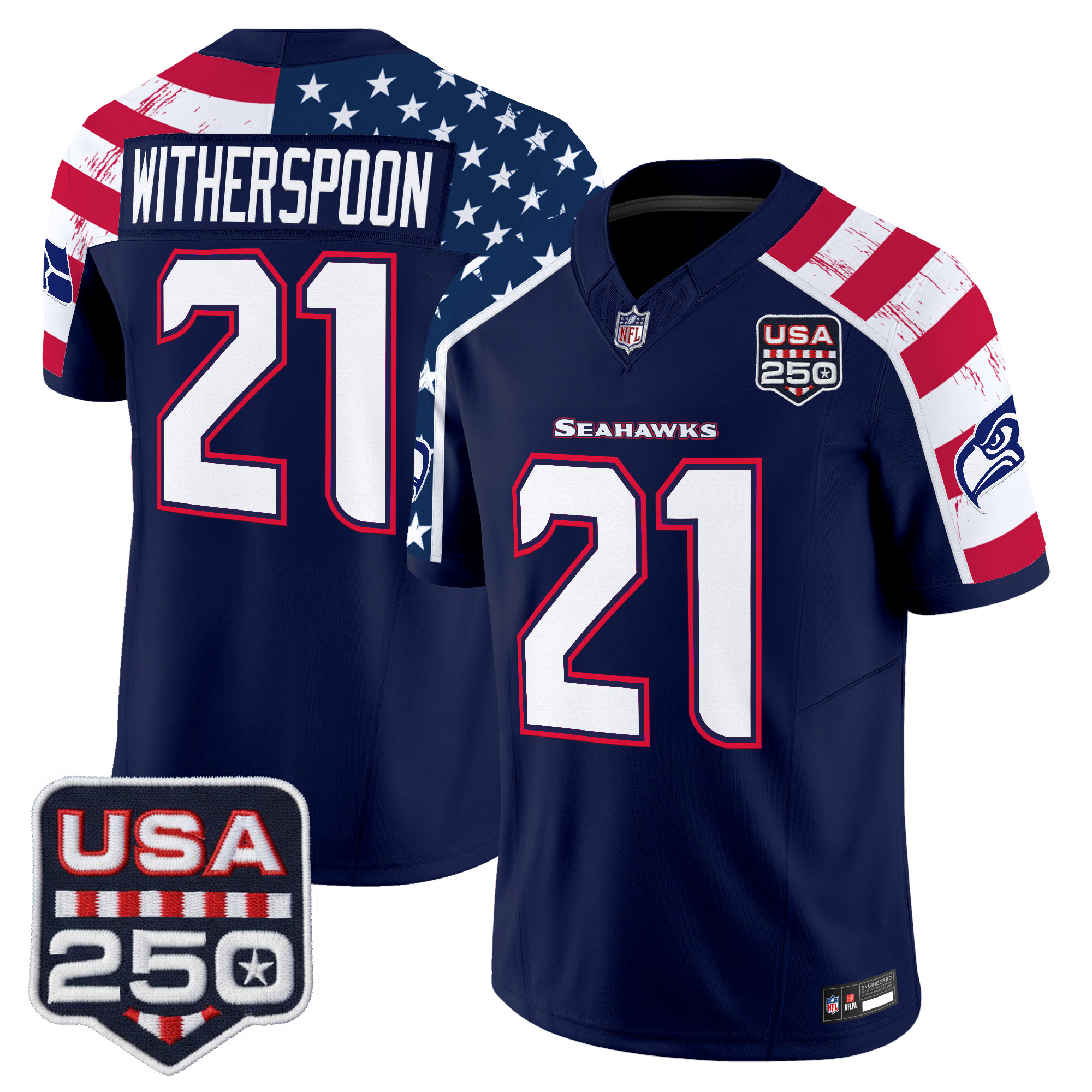 Seattle Seahawks "America 250 Edition" Vapor Limited Jersey V2 - Stitched - Image 6
