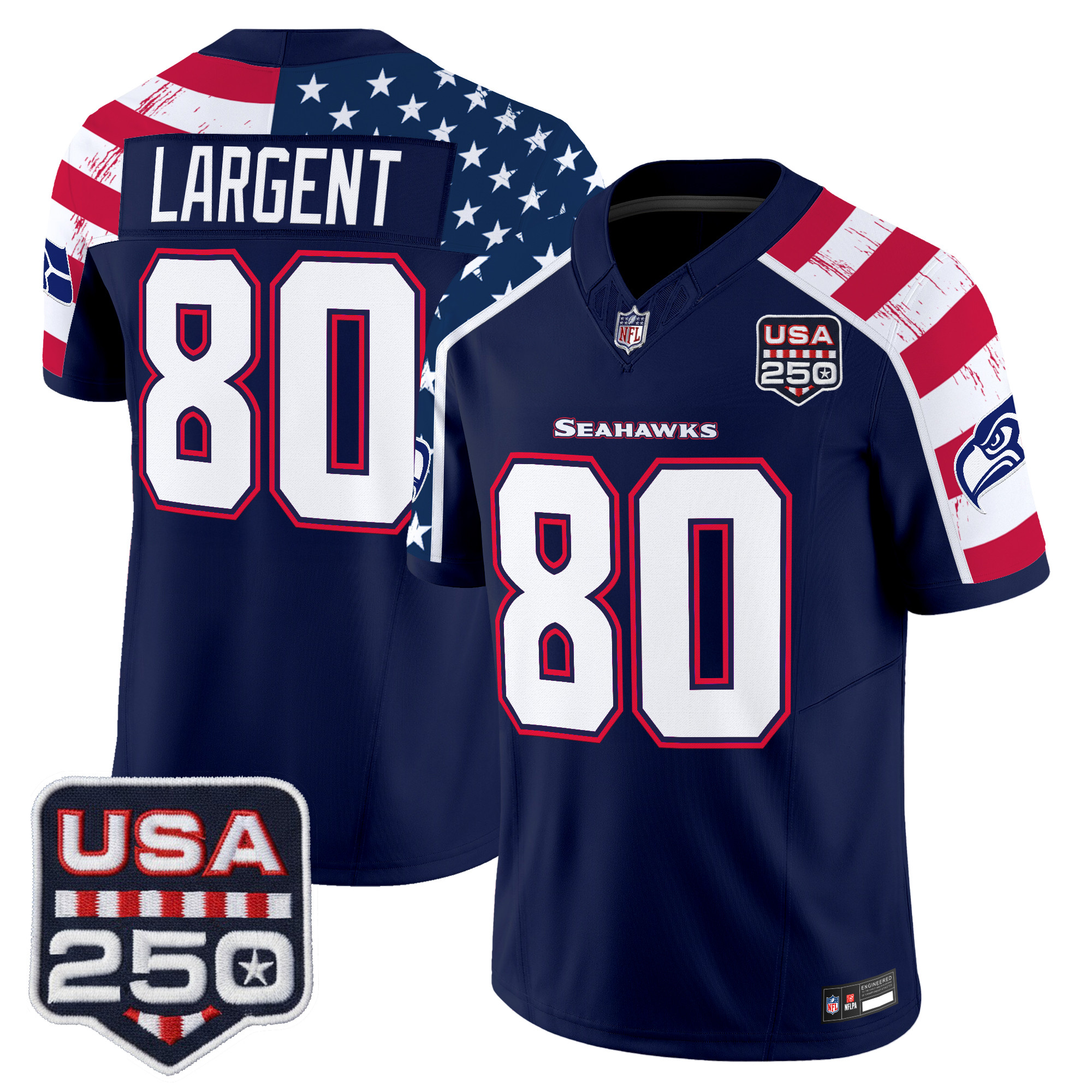 Seattle Seahawks "America 250 Edition" Vapor Limited Jersey V2 - Stitched - Image 8