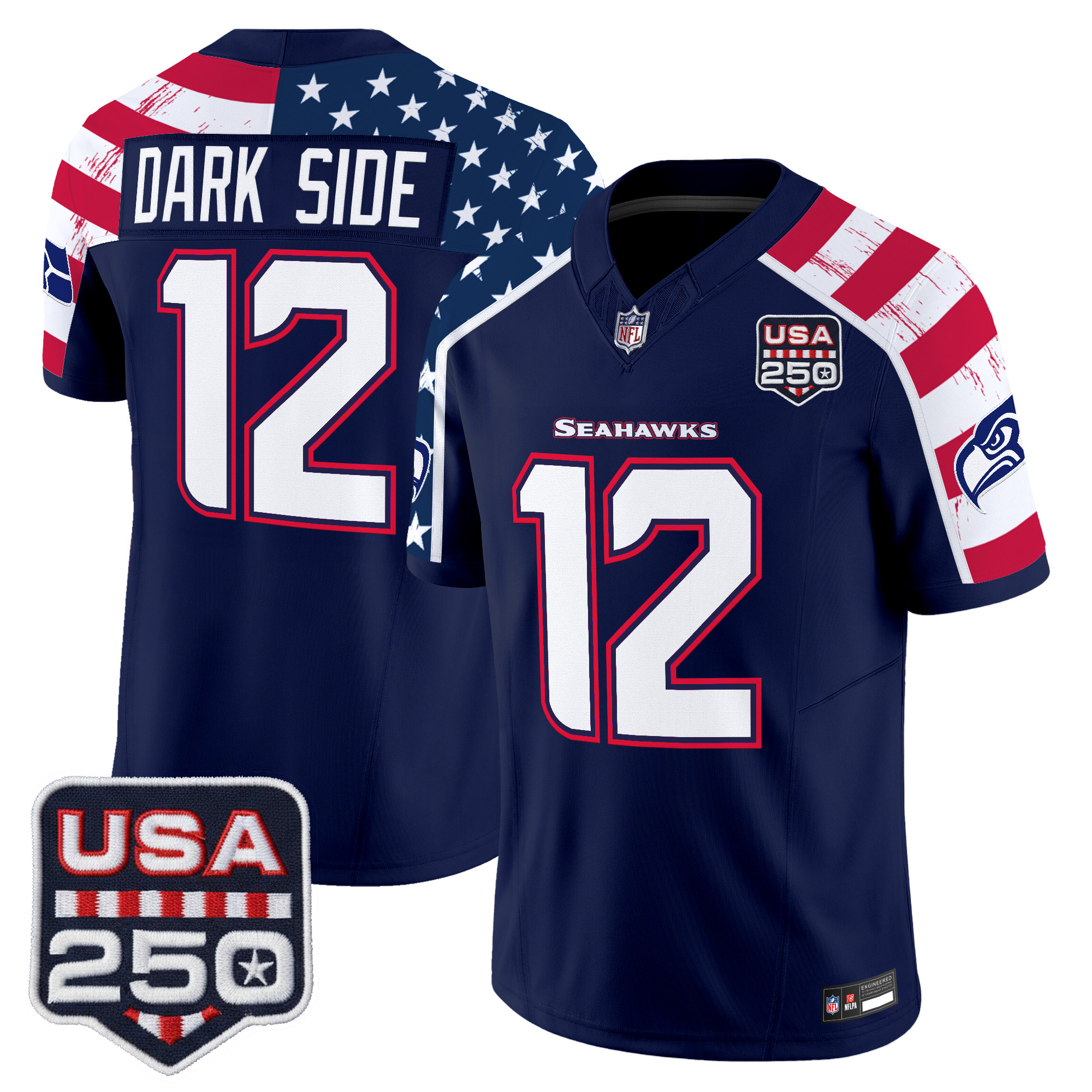 Seattle Seahawks "America 250 Edition" Vapor Limited Jersey V2 - Stitched - Image 10