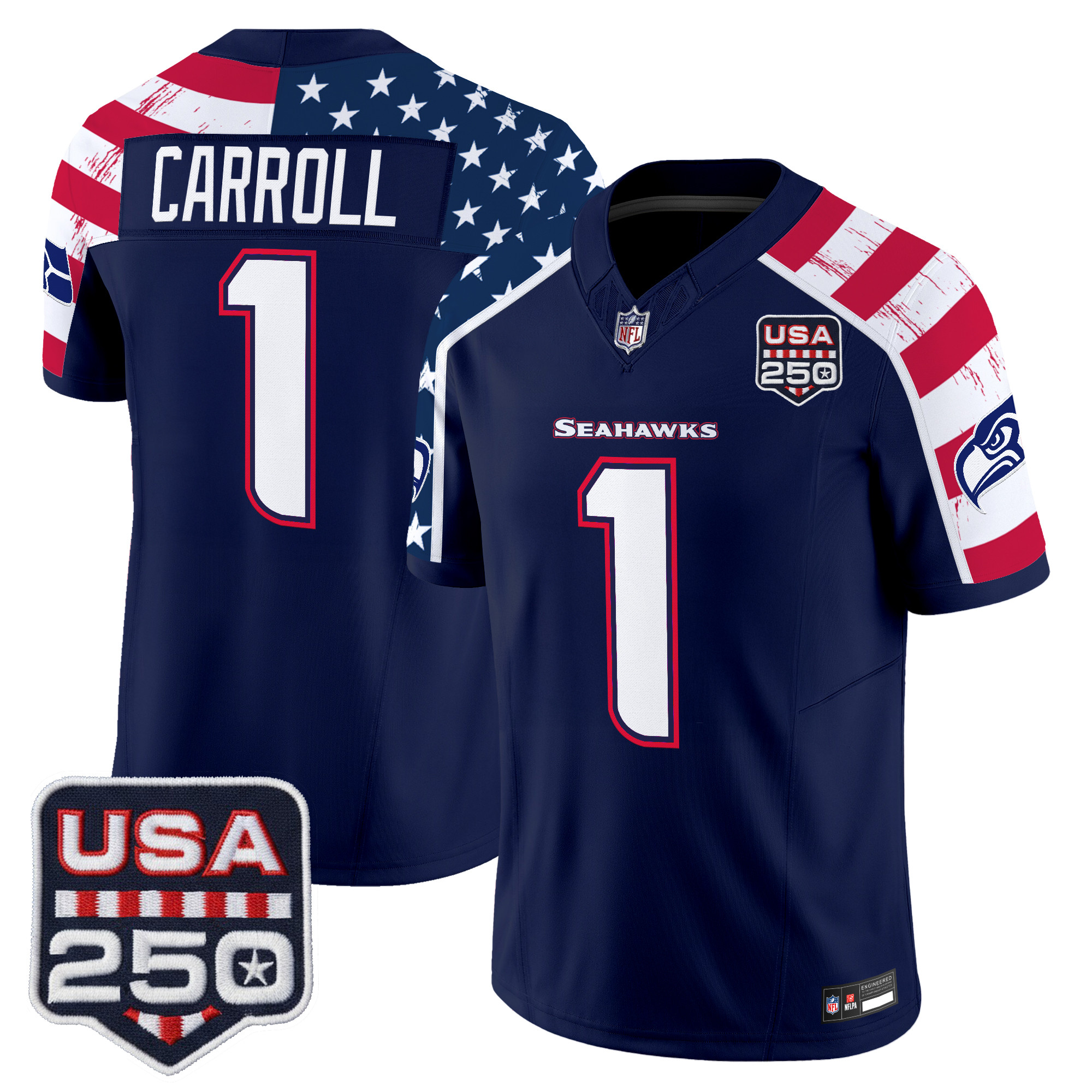 Seattle Seahawks "America 250 Edition" Vapor Limited Jersey V2 - Stitched - Image 5